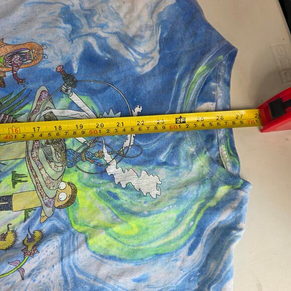 Rick and Morty Adult Swim Tye-dye trippy Men's Tee, Large - Picture 6 of 6